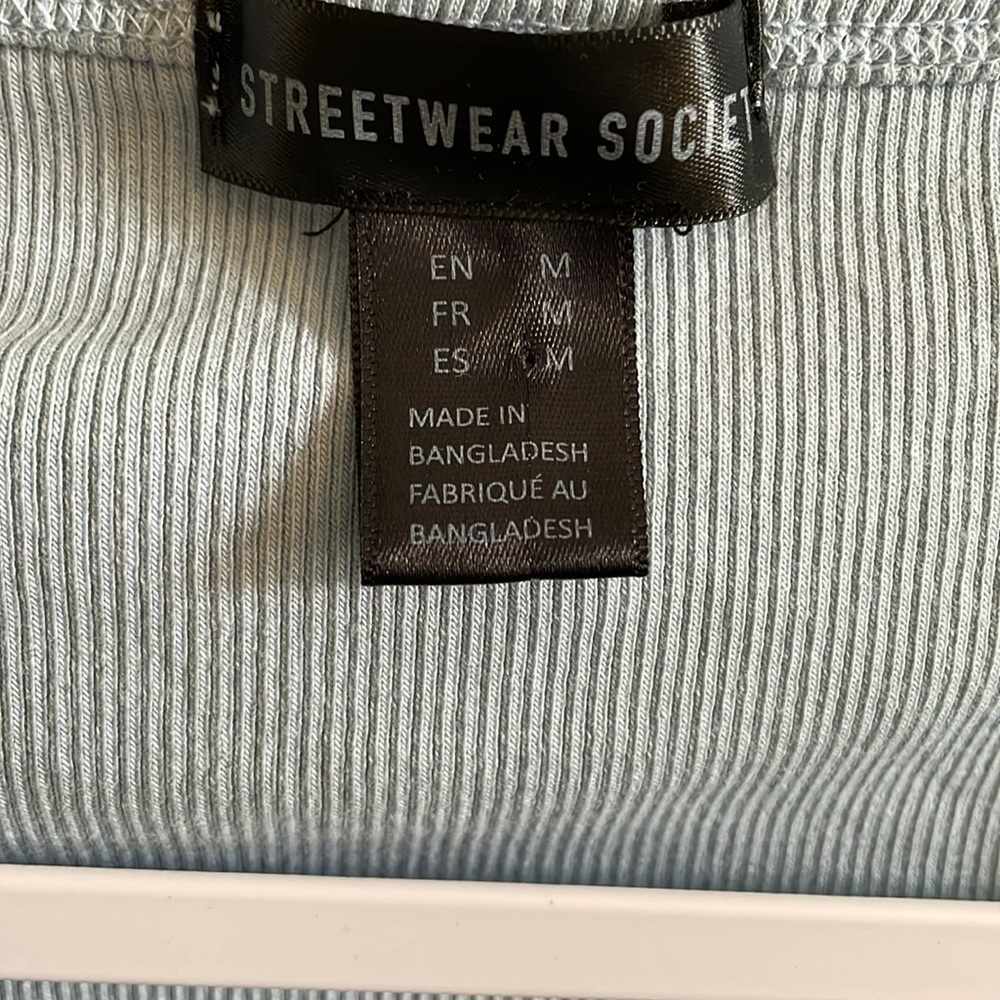 STREETWEAR SOCIETY - crop top - size M - grey - Picture 2 of 4